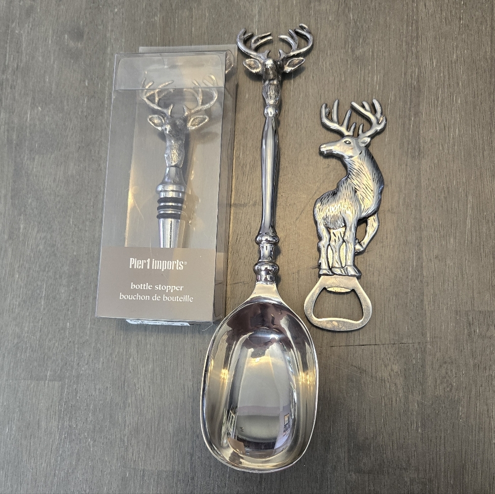 Pier 1 Silver Buck Bar Set